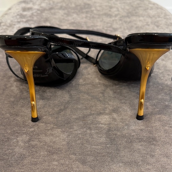 Saint Laurent Black Strappy Heels woman size 9 - Picture 8 of 10